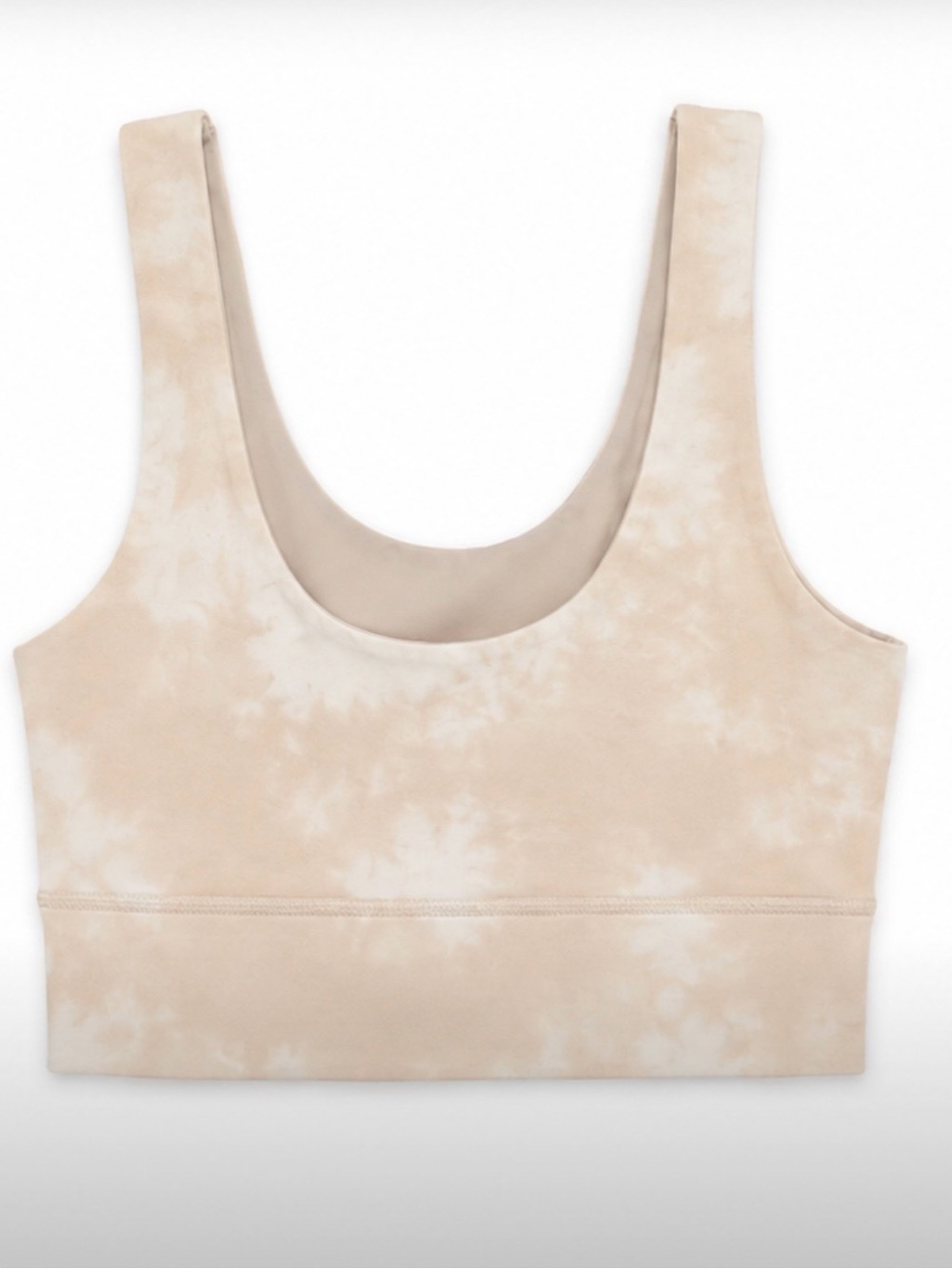 Fabletics Beige Tie-Dye Scoop Bra